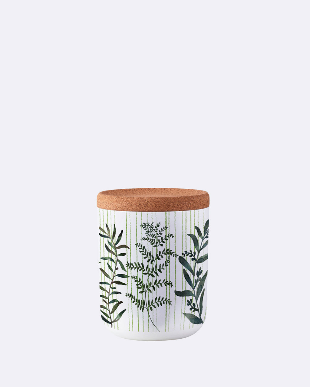 Storage container - medium green leaves
