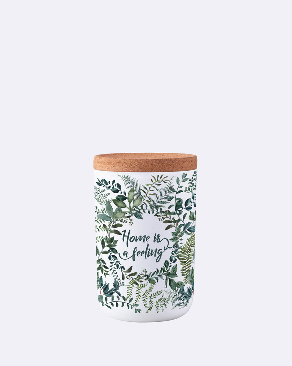 Conteneur de stockage - grandes feuilles vertes