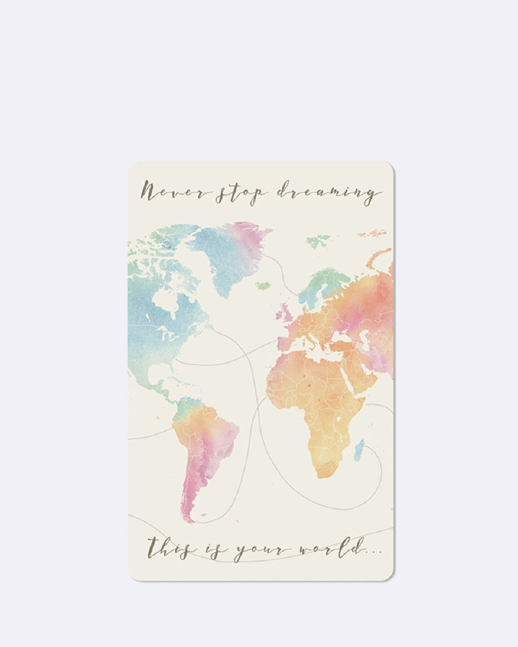 Mini cartes postales Carte du monde