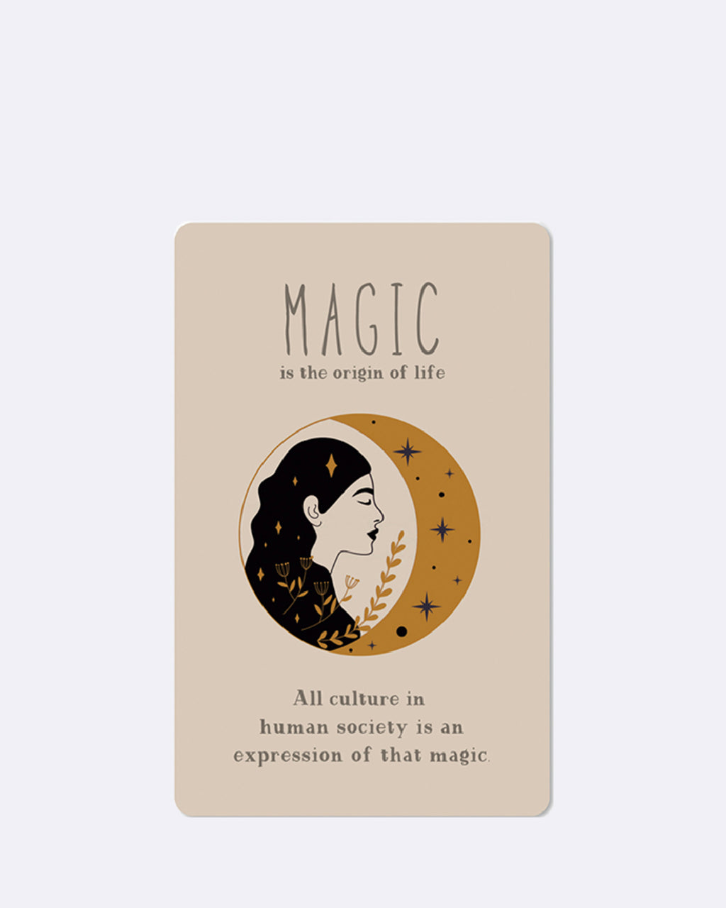 Mini cartes postales Femme Lune
