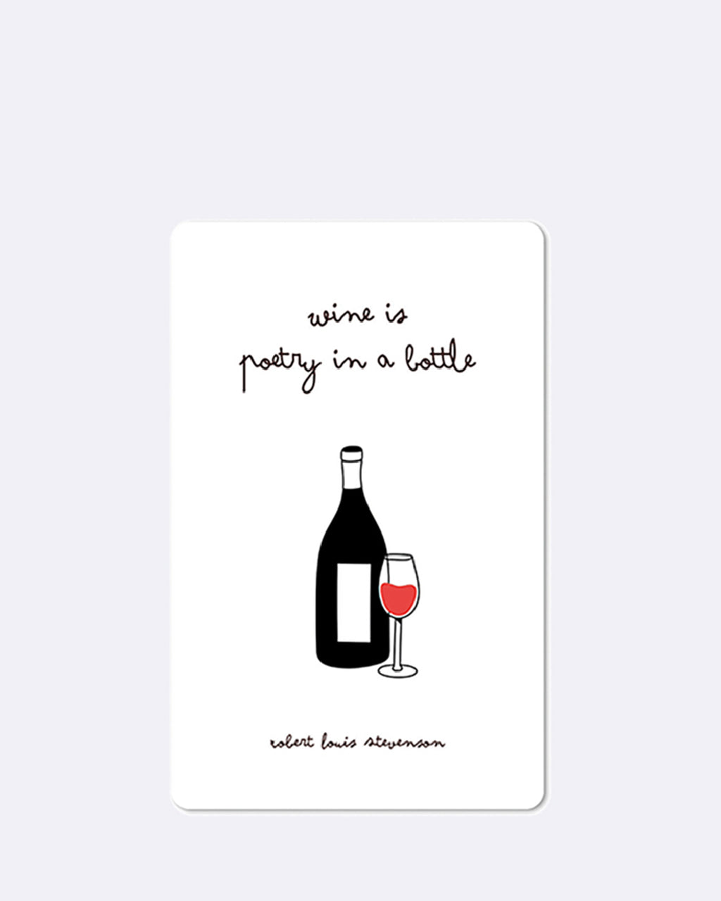 Mini cartes postales Le vin est de la poésie dans une bouteille