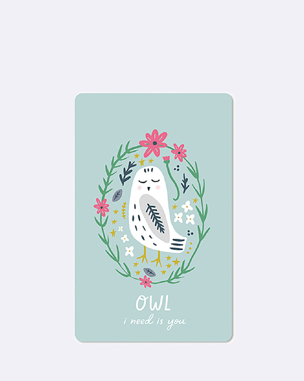 Mini cartes postales - Chouette dont j'ai besoin c'est de toi
