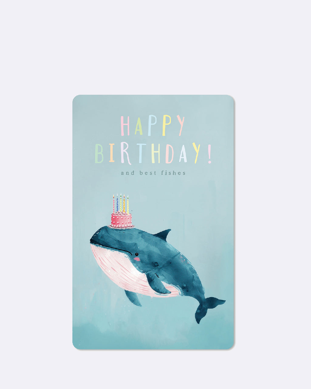 Mini cartes postales - Baleine d'anniversaire