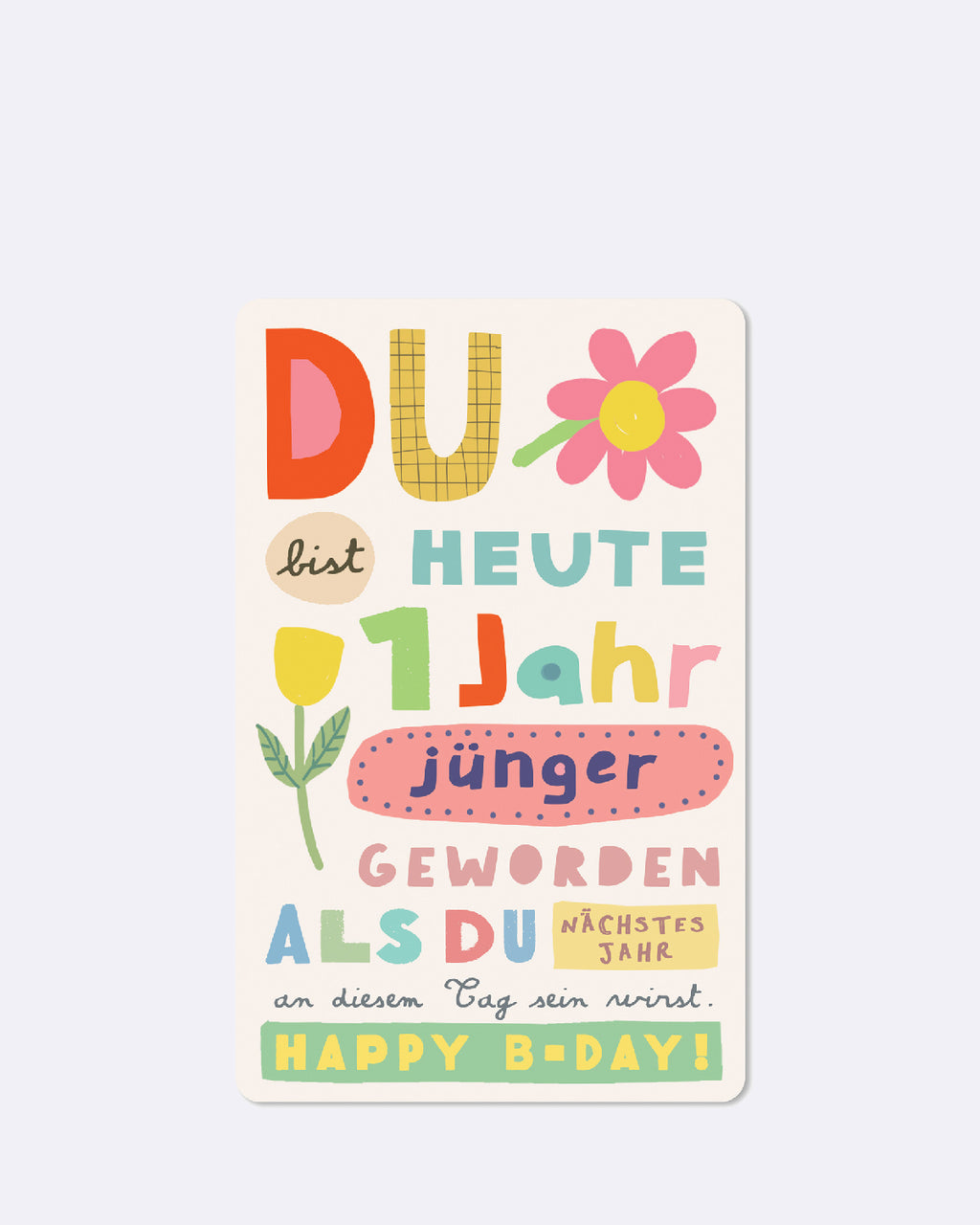 Mini-cartes postales - Un an plus jeune