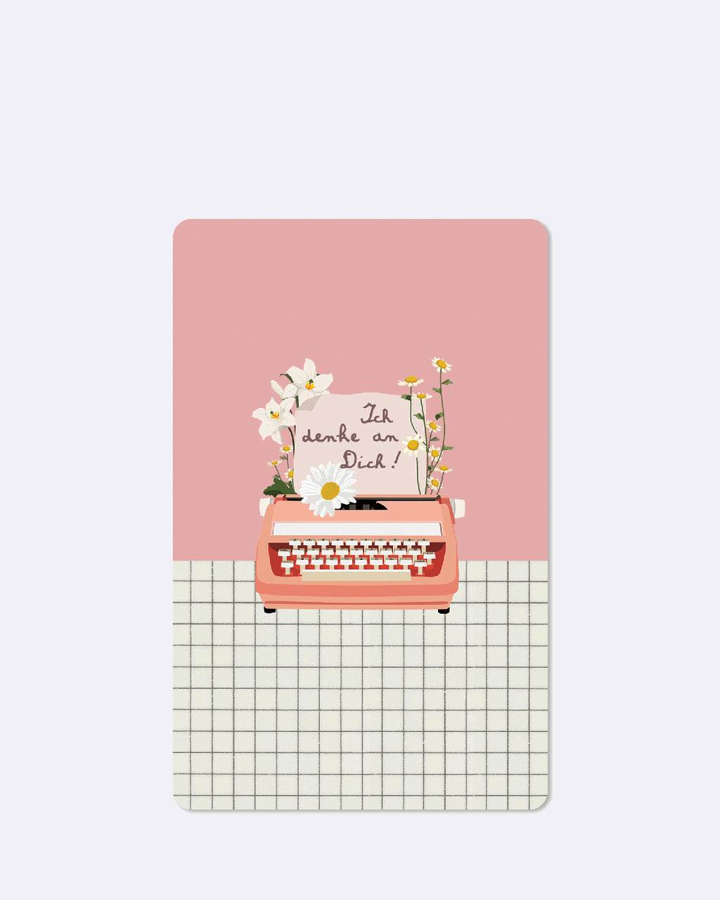 Mini Postkarten - type writer
