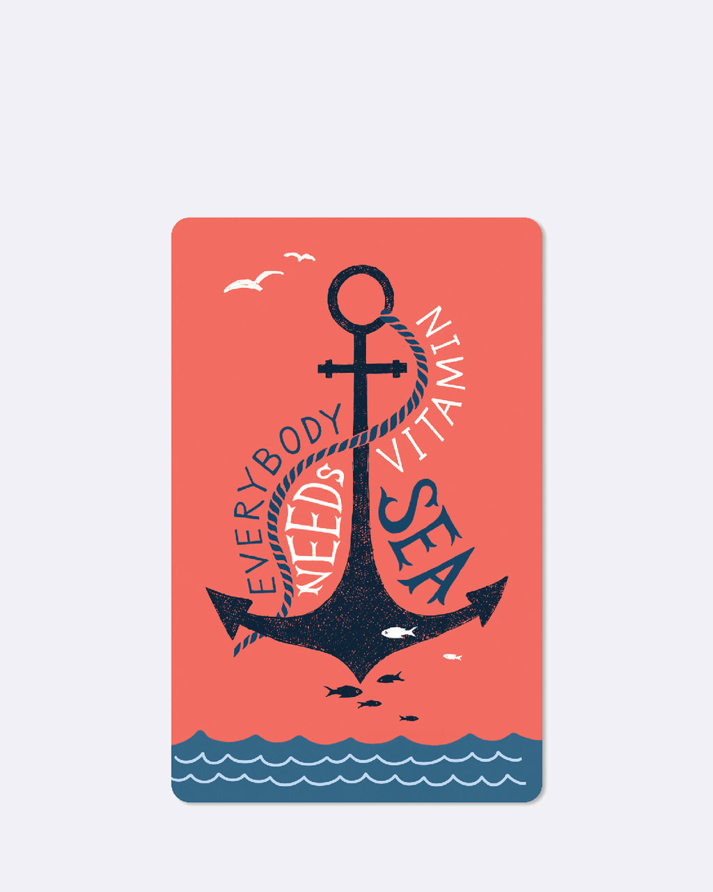 Mini cartes postales - Tout le monde a besoin de vitamines marines