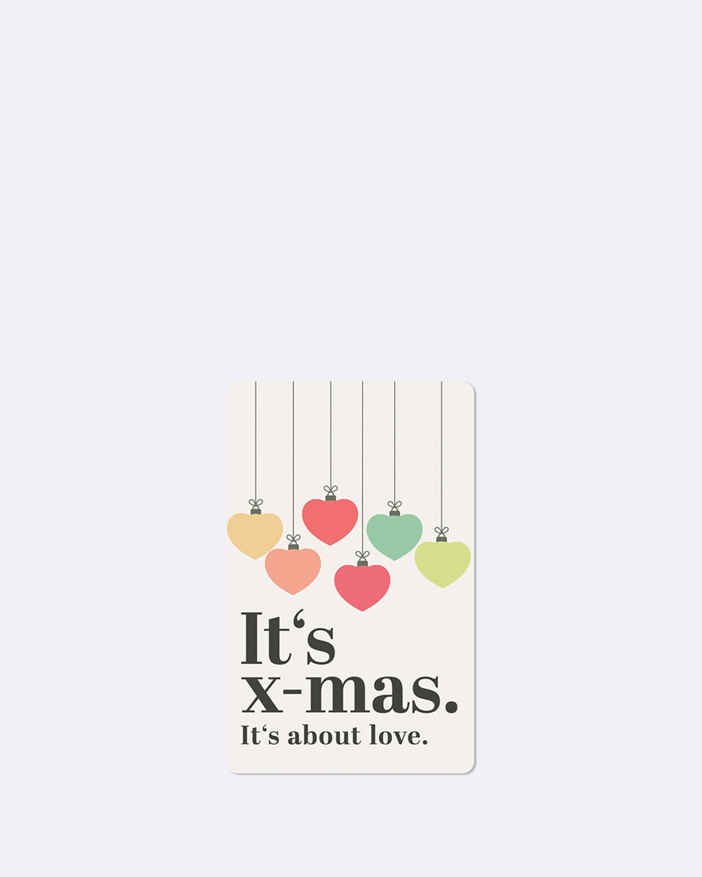 Mini cartes postales C'est Noël. C'est une question d'amour