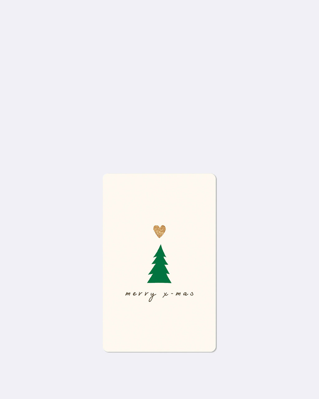 Mini cartes postales Cœur et arbre de Noël