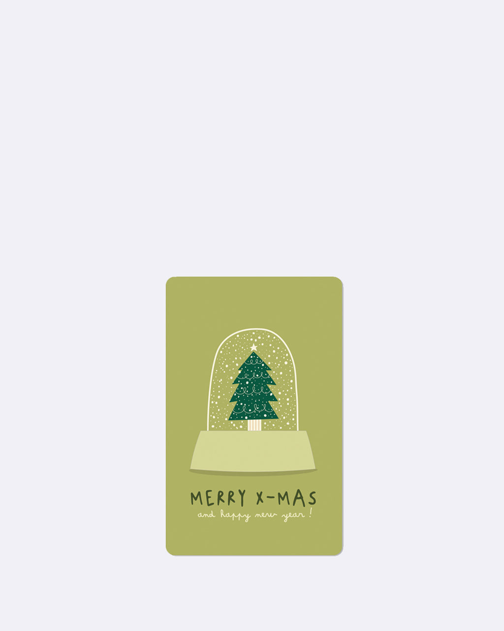 Mini Postcards Snow Globe Merry X-Mas