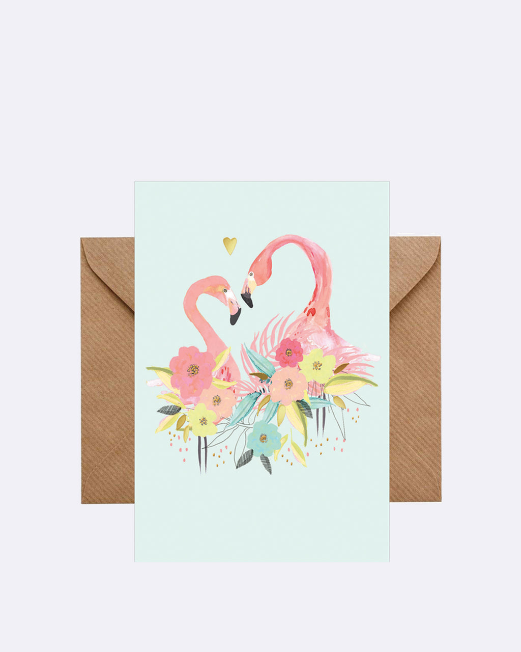 Carte double - Flamingo