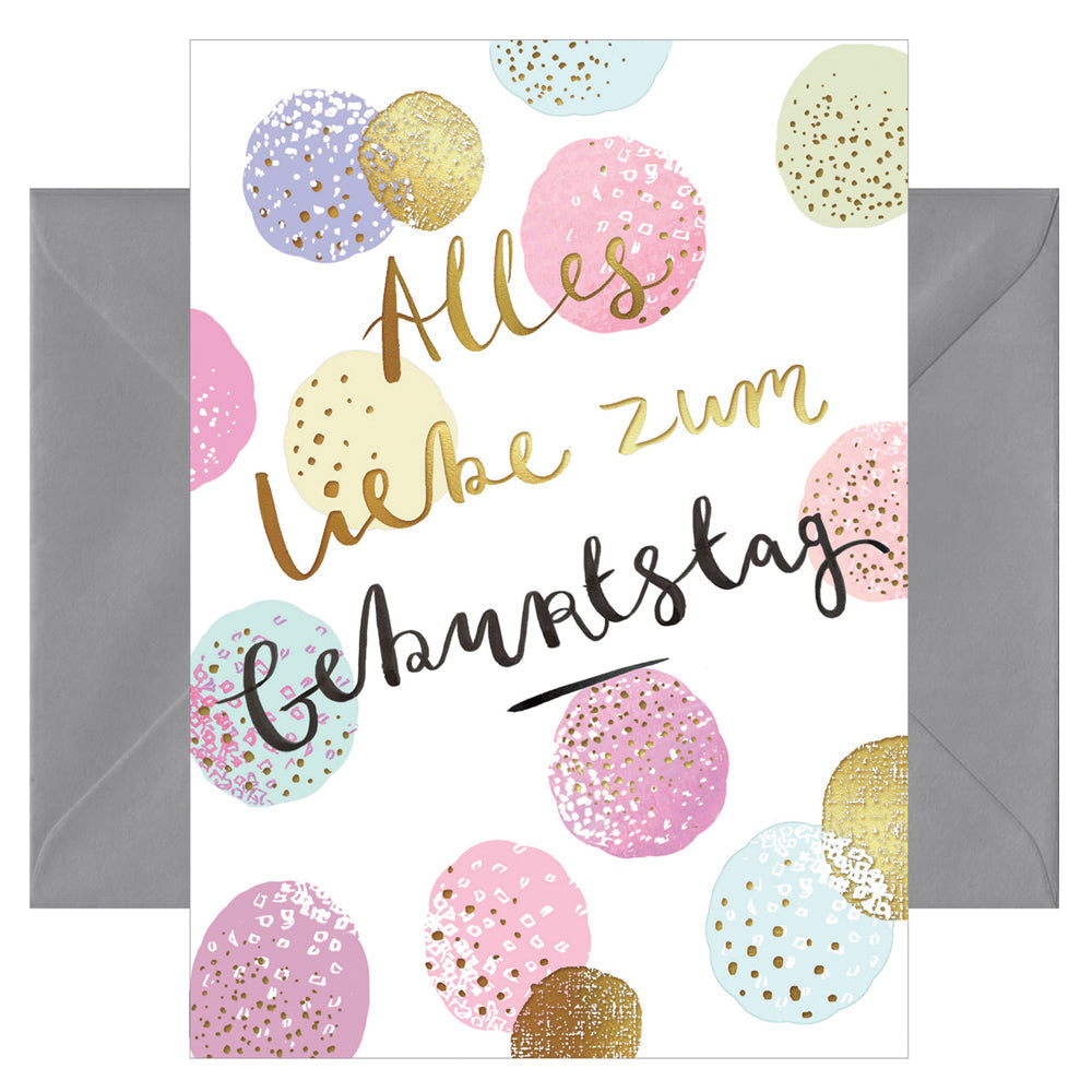 Doppelkarte Alles Liebe zum Geburtstag