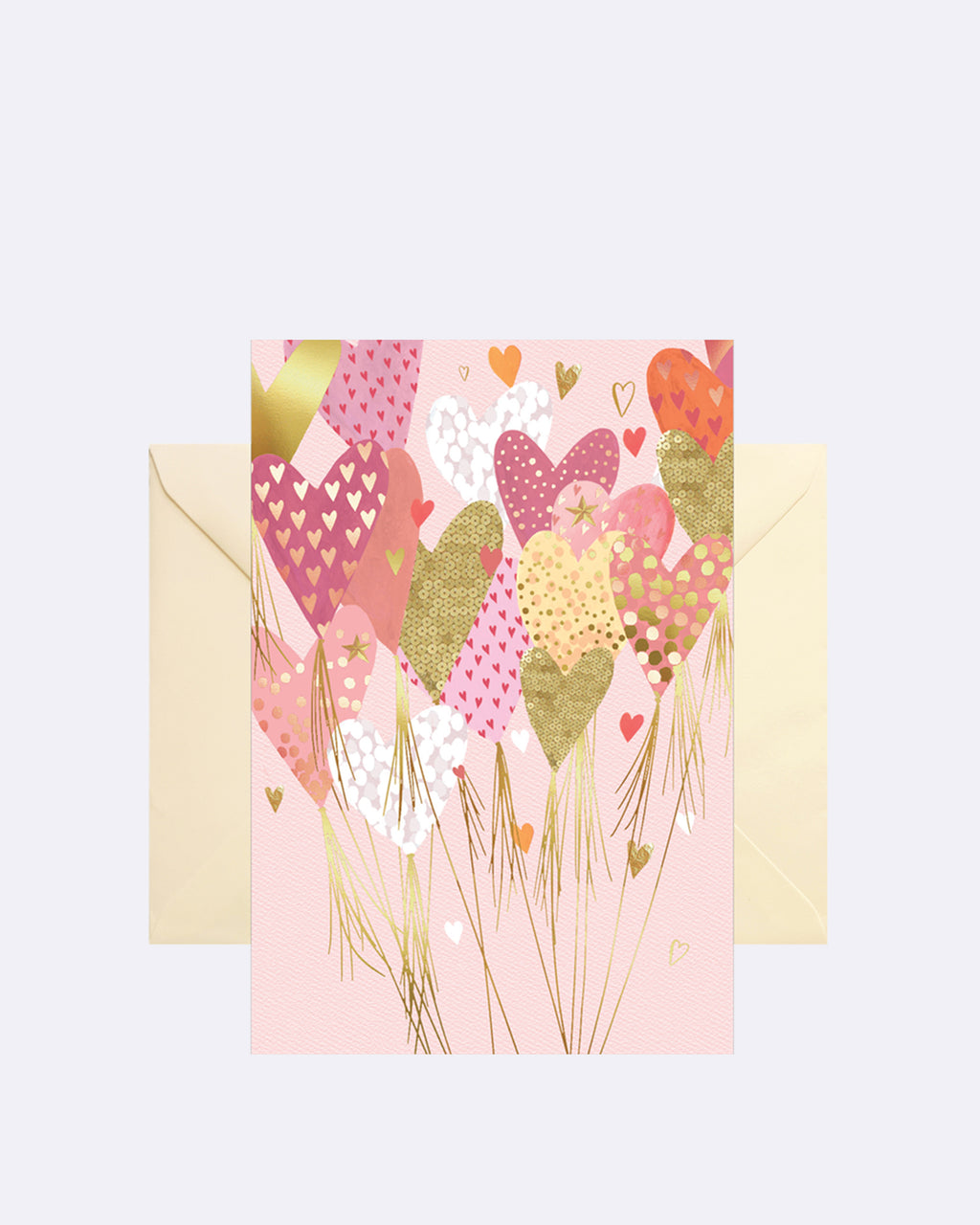 Double card - heart balloons