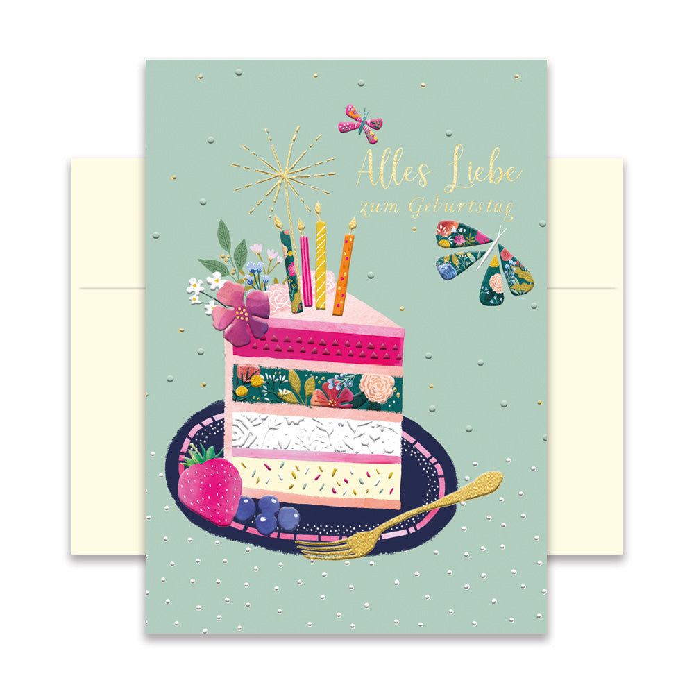 Doppelkarte Alles Liebe zum Geburtstag