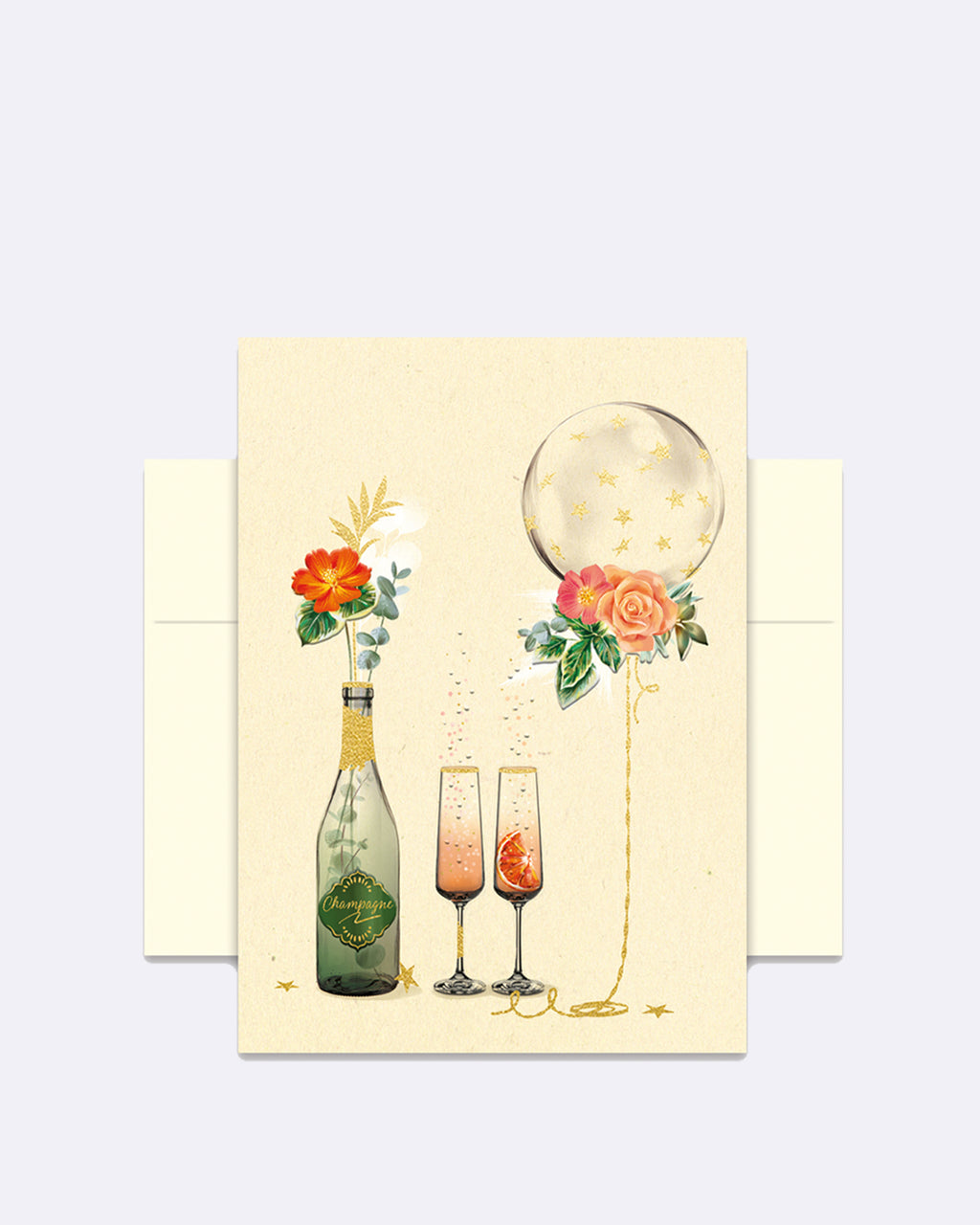 Double card - LT321 - Champagne