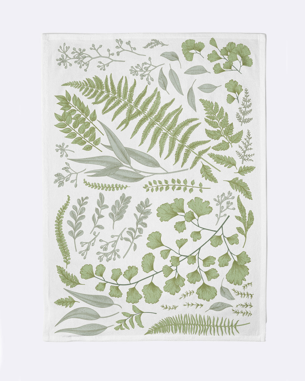 Torchon de cuisine bio Feuilles vertes
