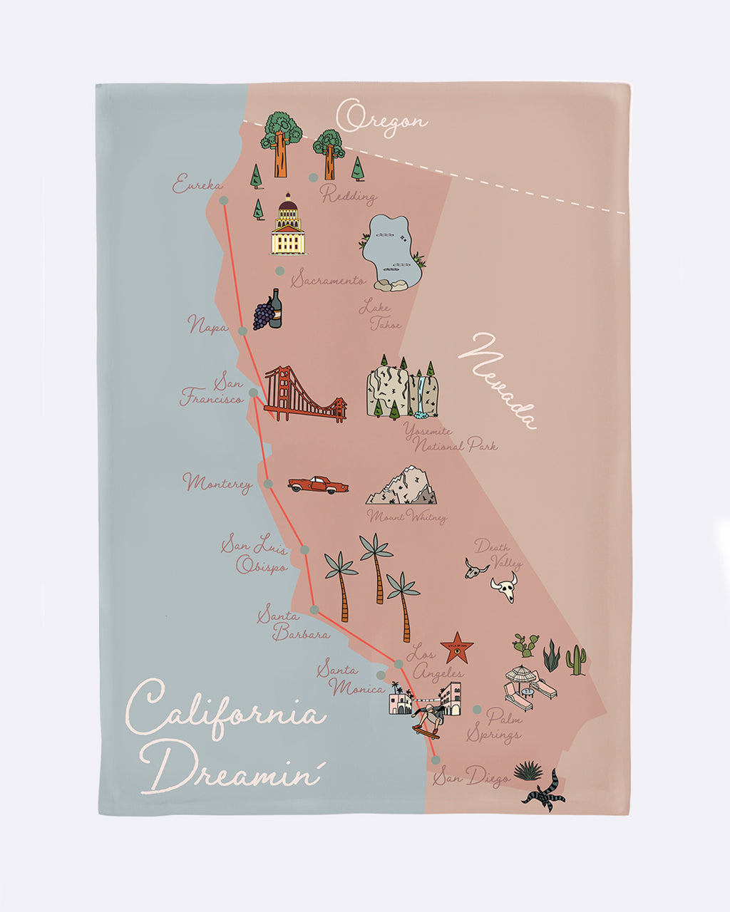 Torchon de cuisine bio California Dreamin'