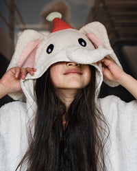 Organic Towel Poncho - Elephant