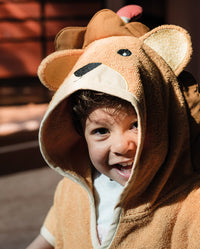 Organic Towel Poncho - Lion