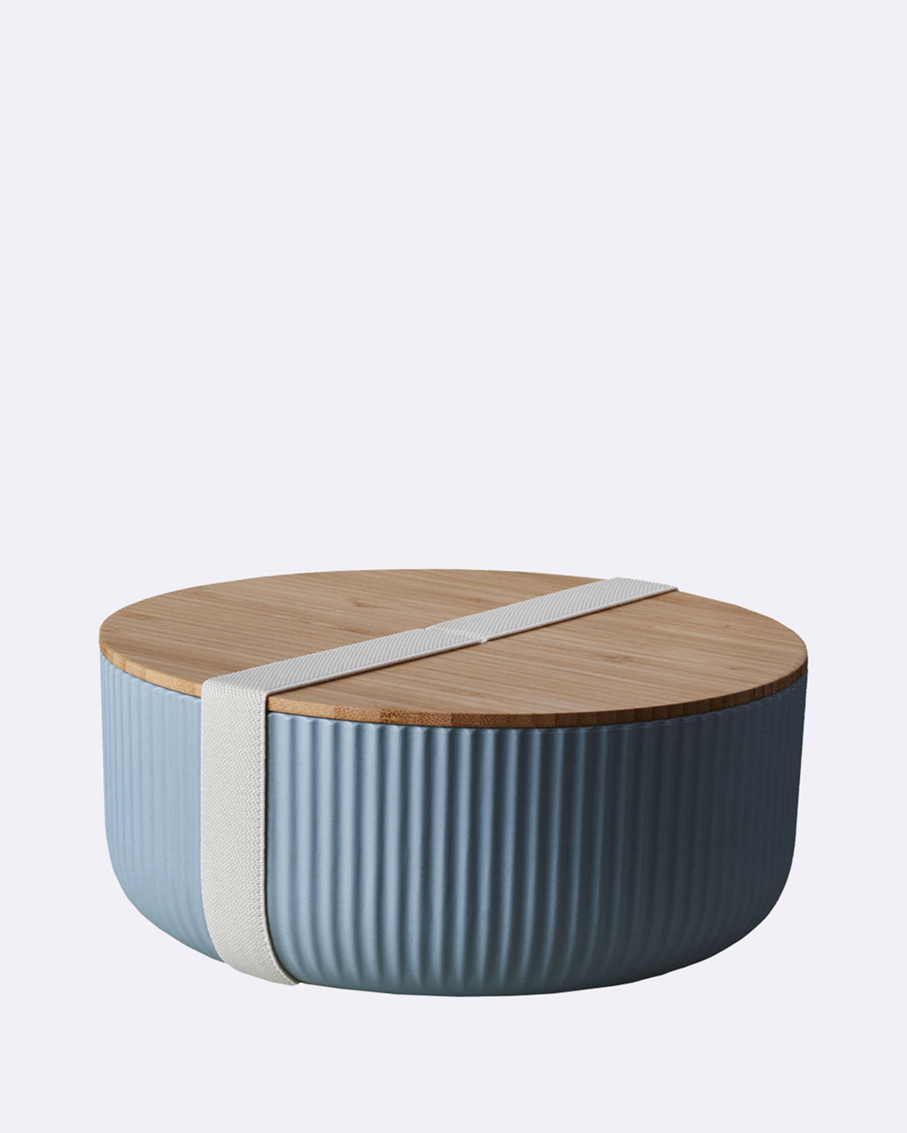 Salatschüssel deluxe mit Bambusdeckel powder blue