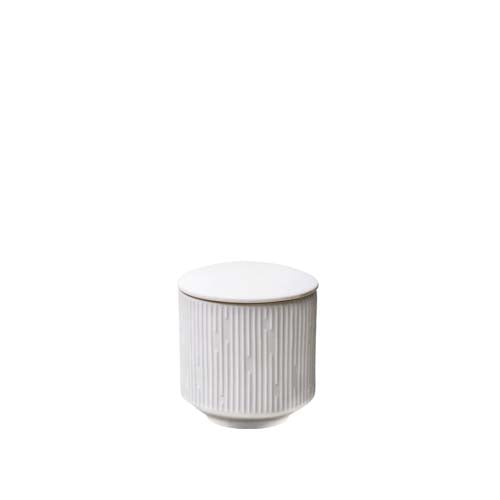 Kerze aus Soja im Keramikgefäß mit Deckel - Keramik Sojakerze RUA - weiß