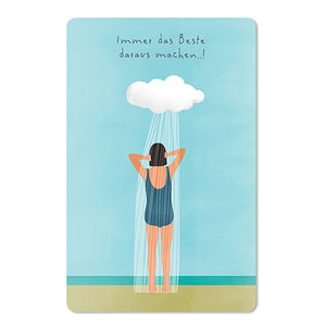 Mini Postkarten - 8,5 x 13,5 cm - Sprüche - umweltfreundlicher Karton - Immer das Beste daraus machen