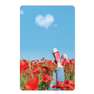 Mini Postkarten - 8,5 x 13,5 cm - verschiedene Motive - umweltfreundlicher Karton - Herz Wolke - Blumen