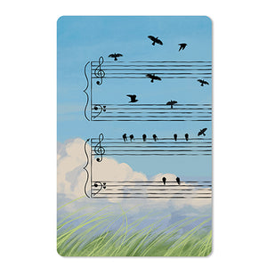 Mini Postkarten - 8,5 x 13,5 cm - verschiedene Motive - umweltfreundlicher Karton - Vögel - Himmel - Notenlinien