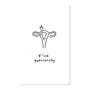 Mini Postkarten - 8,5 x 13,5 cm - Sprüche - umweltfreundlicher Karton - f*ck patriarchy