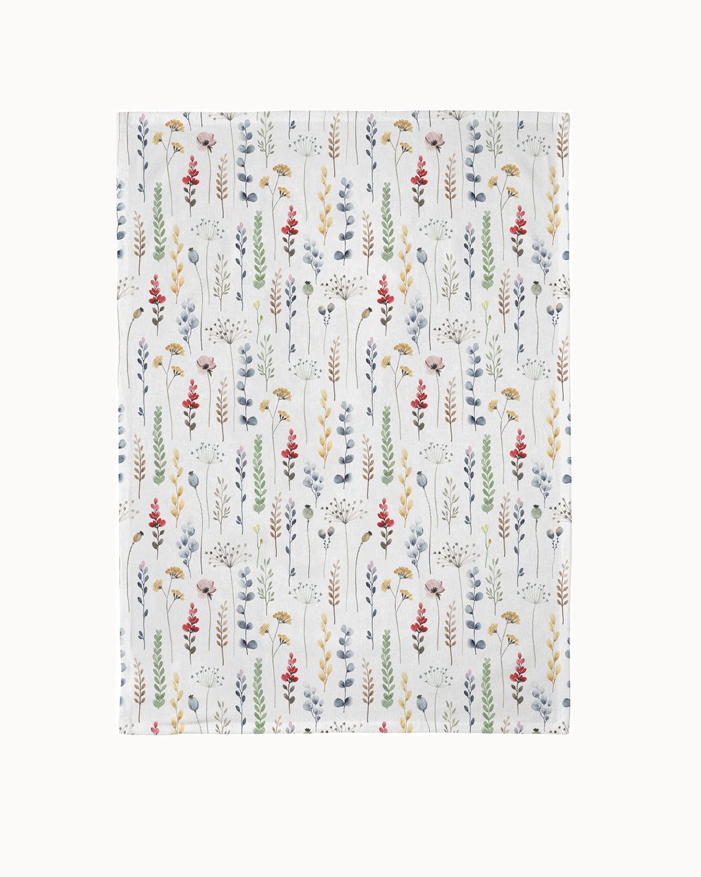 Organic Kitchen Towel Watercolor flowers