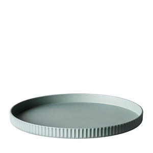 Nachhaltiger Kunststoff Teller aus PLA - 25 x 2 cm - Großer Teller deluxe - grau