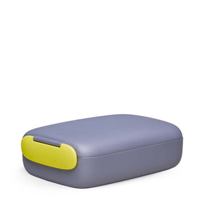 Nachhaltige Lunchbox - Brotdose aus PLA - bioloco plant urban lunchbox rectangle - grau-gelb