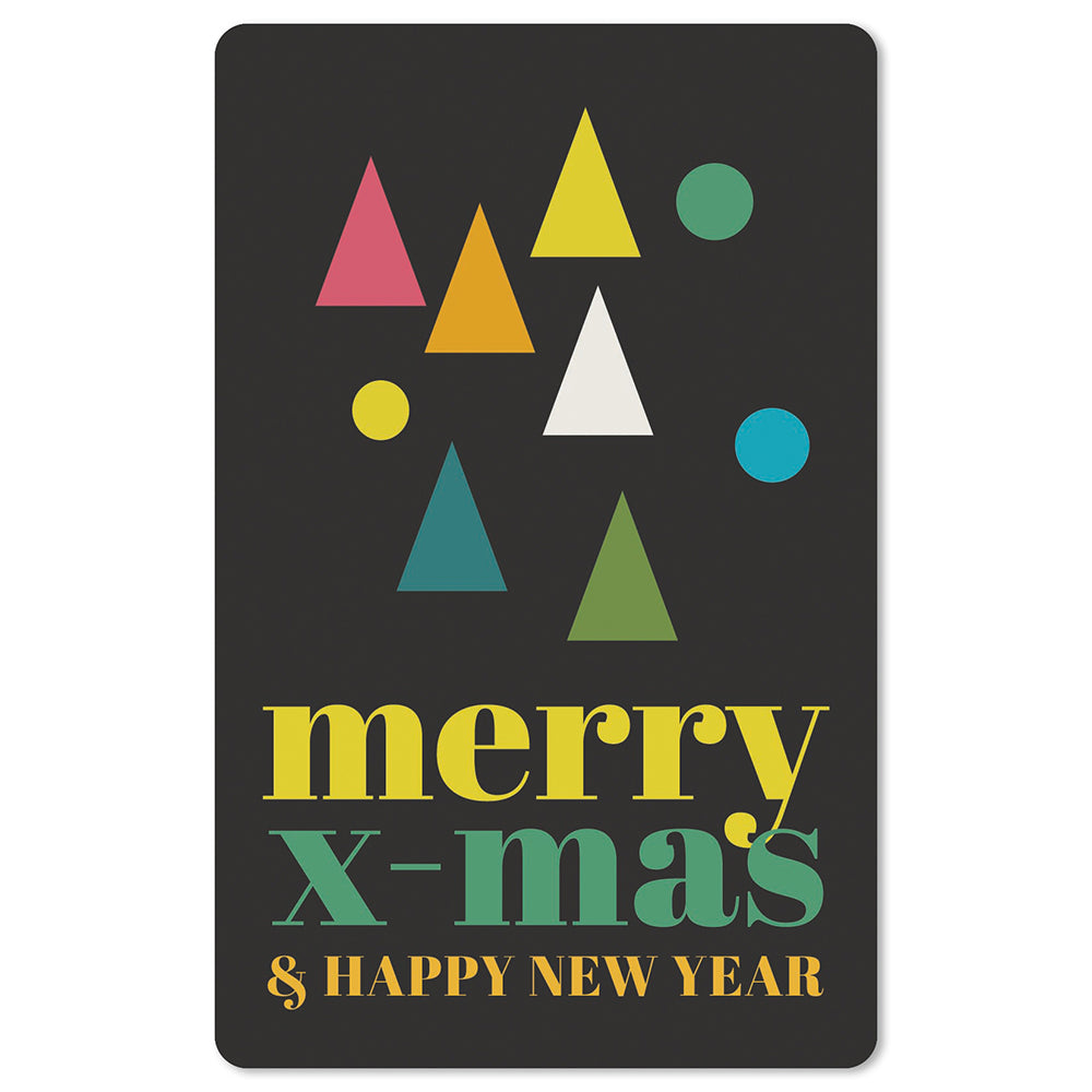 Mini Postkarten - 8,5 x 13,5 cm - Weihnachten - umweltfreundlicher Karton - merry x-mas and happy new year