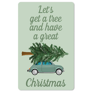 Mini Postkarten - 8,5 x 13,5 cm - Weihnachten - umweltfreundlicher Karton - lets get a tree and have a great chrismas