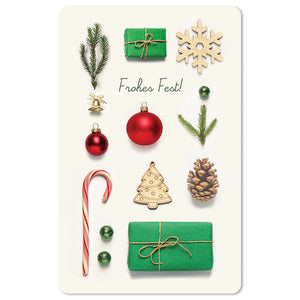 Mini Postkarten - 8,5 x 13,5 cm - Weihnachten - umweltfreundlicher Karton- Frohes Fest