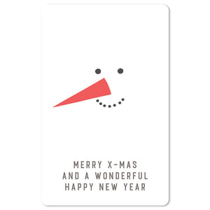 Mini Postkarten - 8,5 x 13,5 cm - Weihnachten - umweltfreundlicher Karton - merry x-mas and a wonderful happy new year