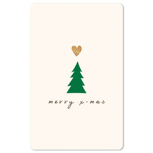 Mini Postkarten - 8,5 x 13,5 cm - Weihnachten - umweltfreundlicher Karton - merry x-mas