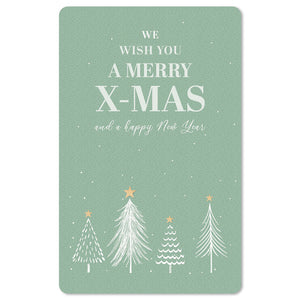 Mini Postkarten - 8,5 x 13,5 cm - Weihnachten - umweltfreundlicher Karton - we wish you a merry x-mas and a happy new year