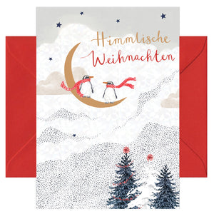 Hochwertige Weihnachtskarte - Grußkarte mit farbigen Umschlag - Weihnachten - Himmlische Weihnachten