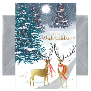Hochwertige Weihnachtskarte - Grußkarte mit farbigen Umschlag - Weihnachten - Schöne Weihnachtszeit