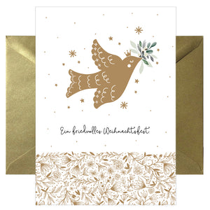 Hochwertige Weihnachtskarte - Grußkarte mit farbigen Umschlag - Weihnachten - Ein friedvolles Weihnachtsfest