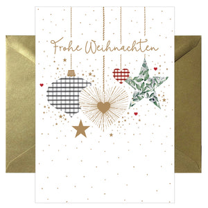 Hochwertige Weihnachtskarte - Grußkarte mit farbigen Umschlag - Weihnachten - Frohe Weihnachten