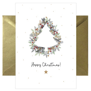 Hochwertige Weihnachtskarte - Grußkarte mit farbigen Umschlag - Weihnachten - happy christmas