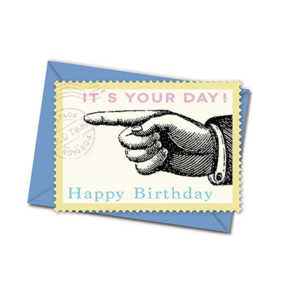 Geburtstagskarte - Postkarte mit Umschlag - Geburtstag - happy birthday