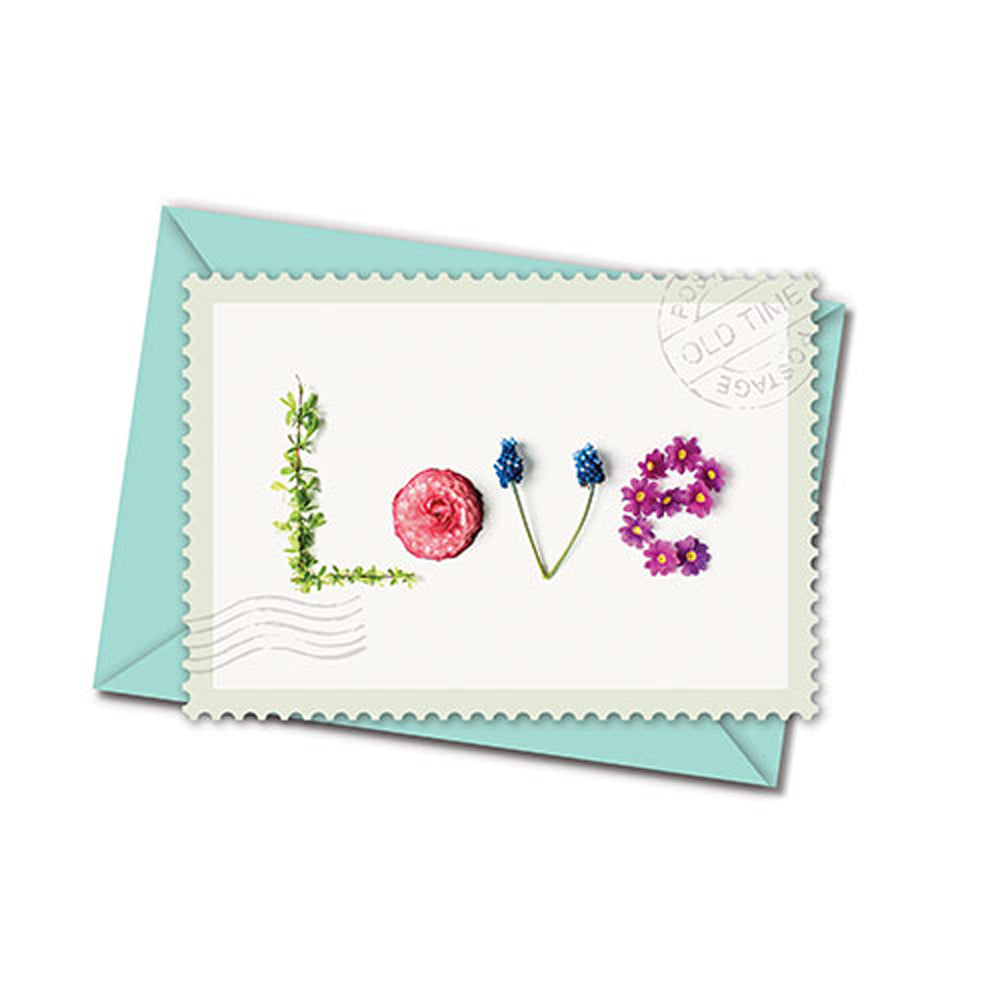 Postkarte mit Umschlag - Liebe - love