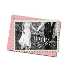Geburtstagskarte - Postkarte mit Umschlag - Geburtstag - be happy together