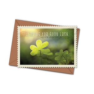 Geburtstagskarte - Postkarte mit Umschlag - Geburtstag - sending you good luck - may it be always with you
