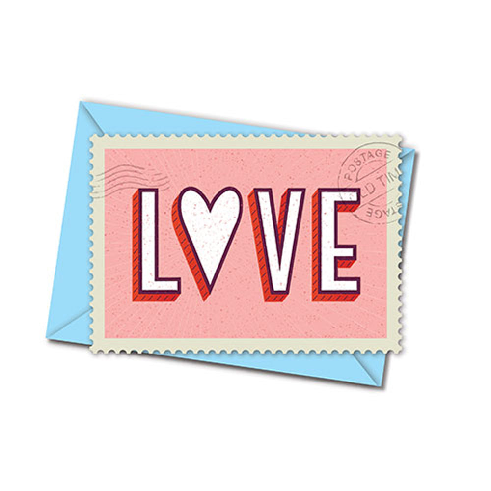 Postkarte mit Umschlag - Liebe - love