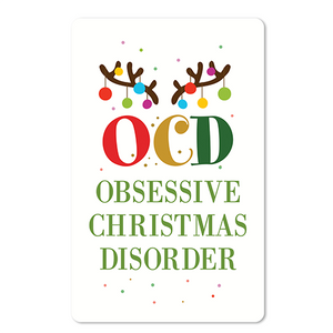 Mini Postkarten - 8,5 x 13,5 cm - Weihnachten - umweltfreundlicher Karton - ocd - obsessive christmas disorder