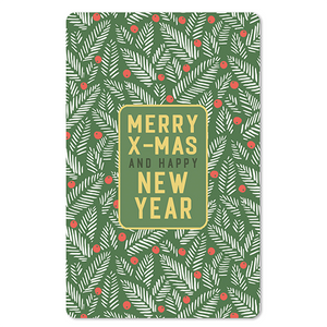 Mini Postkarten - 8,5 x 13,5 cm - Weihnachten - umweltfreundlicher Karton - merry x-mas an happy new year