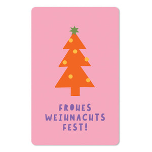 Mini Postkarten - 8,5 x 13,5 cm - Weihnachten - umweltfreundlicher Karton - Frohes Weihnachtsfest